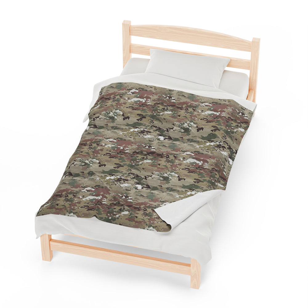 Scorpion Camouflage Velveteen Plush Blanket By Equippage.com