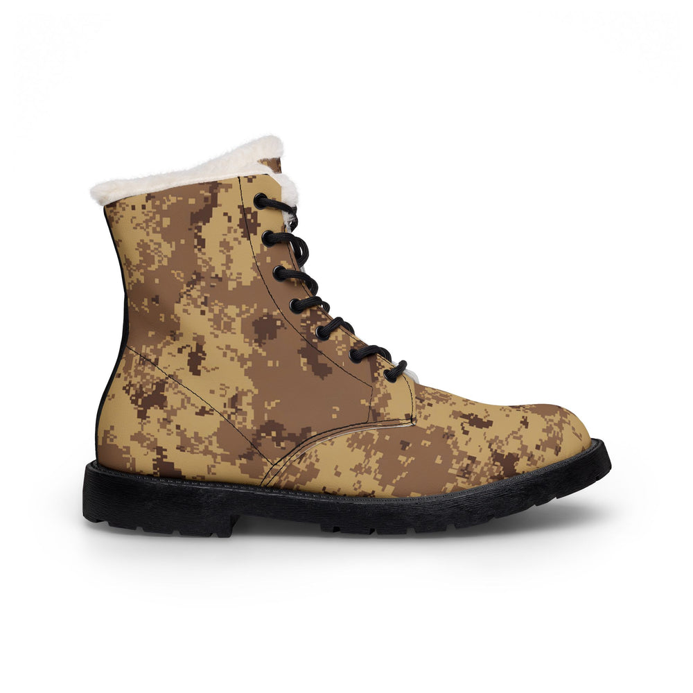 Cadpat AR Camo Men's Fur and Leather Boots