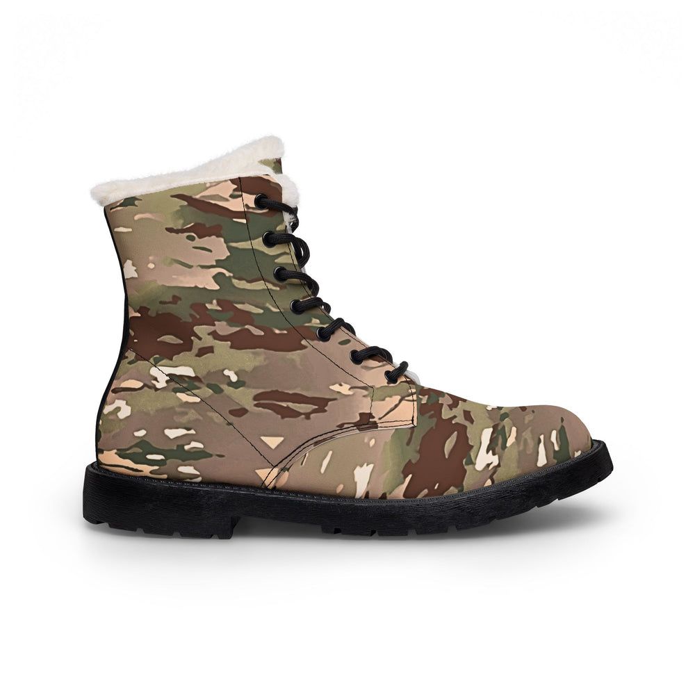 French BME Camo Men's Fur and Leather Boots