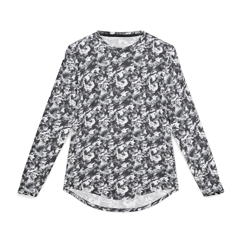 Men’s UV Long-Sleeve Shirt — Grey Marble Camo Sun Protection - Equippage.com