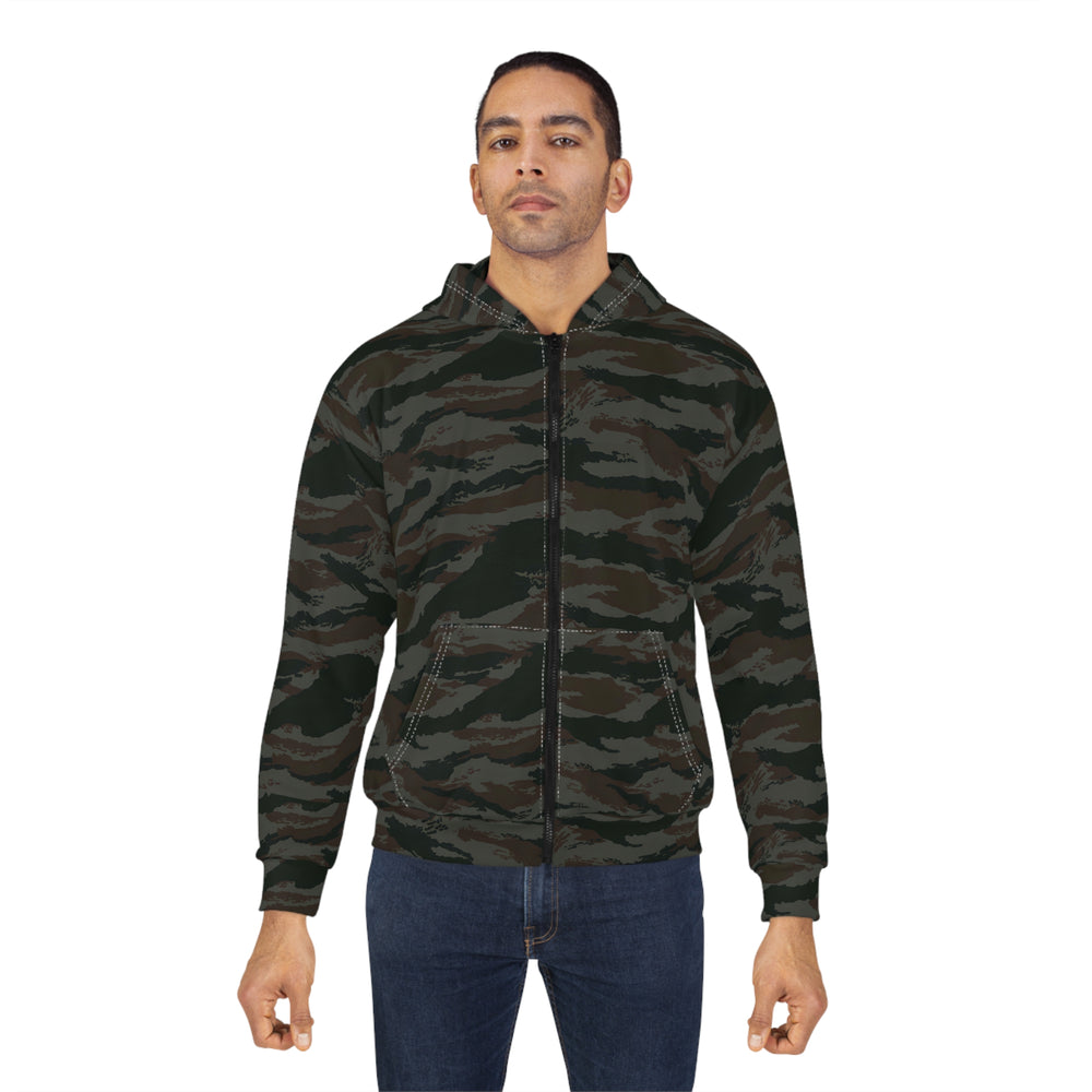Cuban Grey Lizard Unisex Zip Hoodie