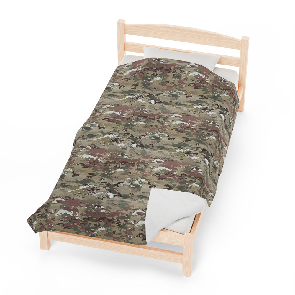 Scorpion Camouflage Velveteen Plush Blanket By Equippage.com