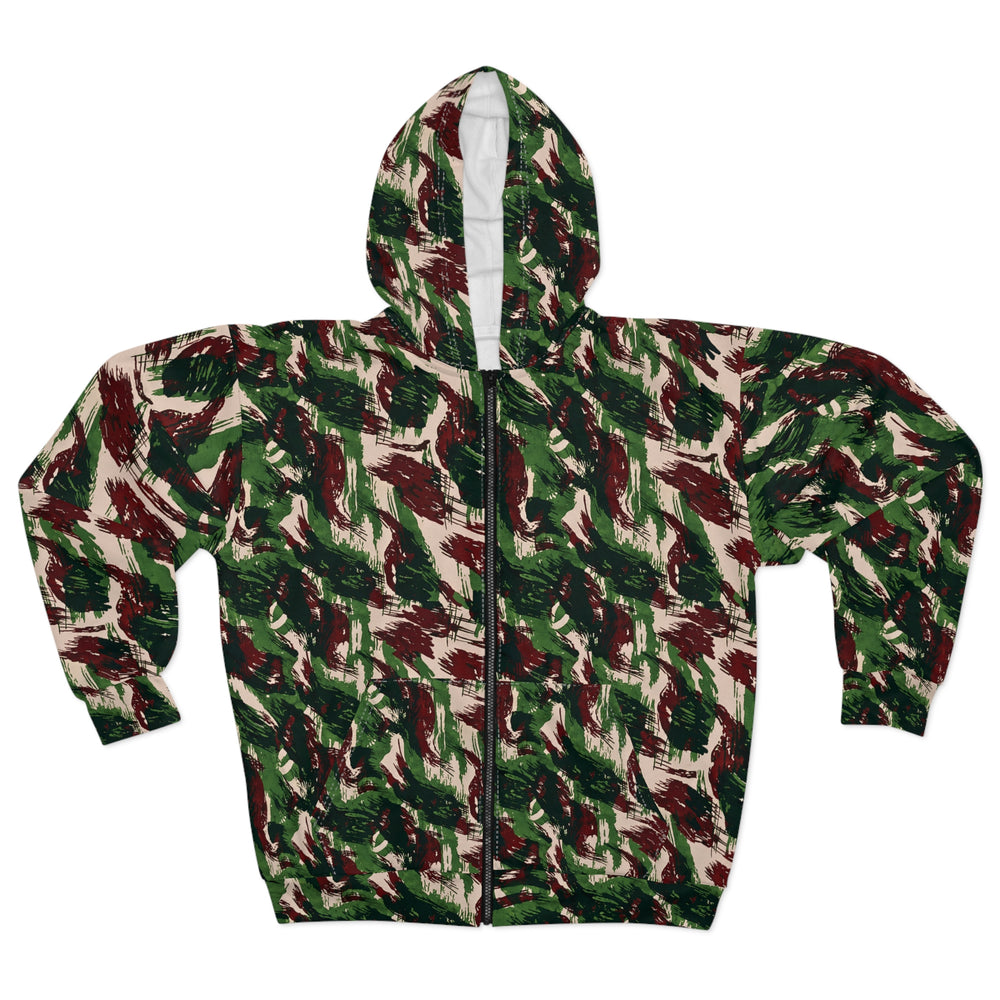 Brazilian Mountain Lizard Camo Unisex Zip Hoodie