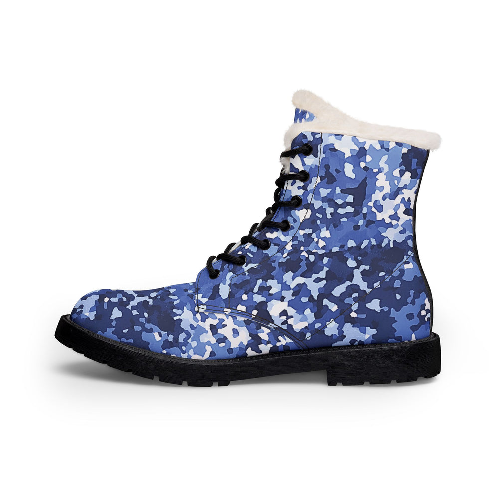 Dutch NFP Blue Camo Men's Fur and Leather Boots