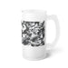 Frosted Glass Beer Mug with Camo Texture — Modern Matte Pint Glass - Equippage.com
