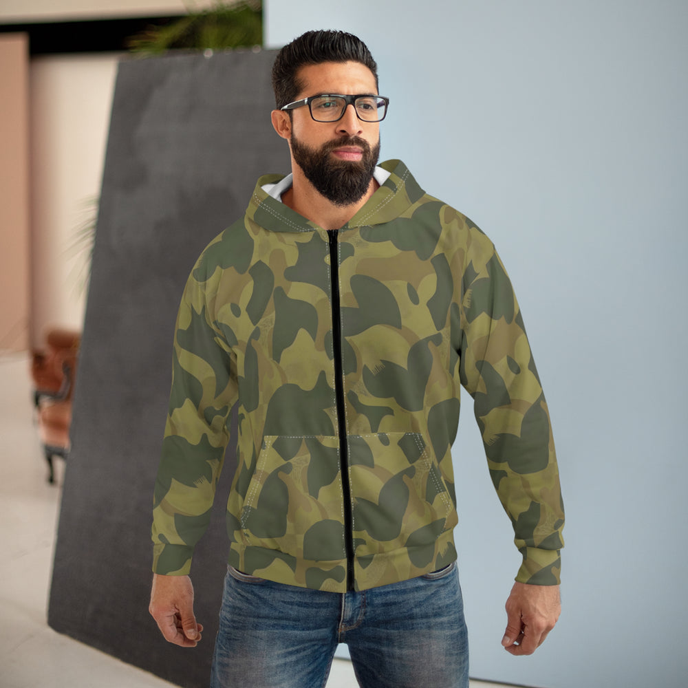 Belgian Moon and Balls Camo Unisex Zip Hoodie