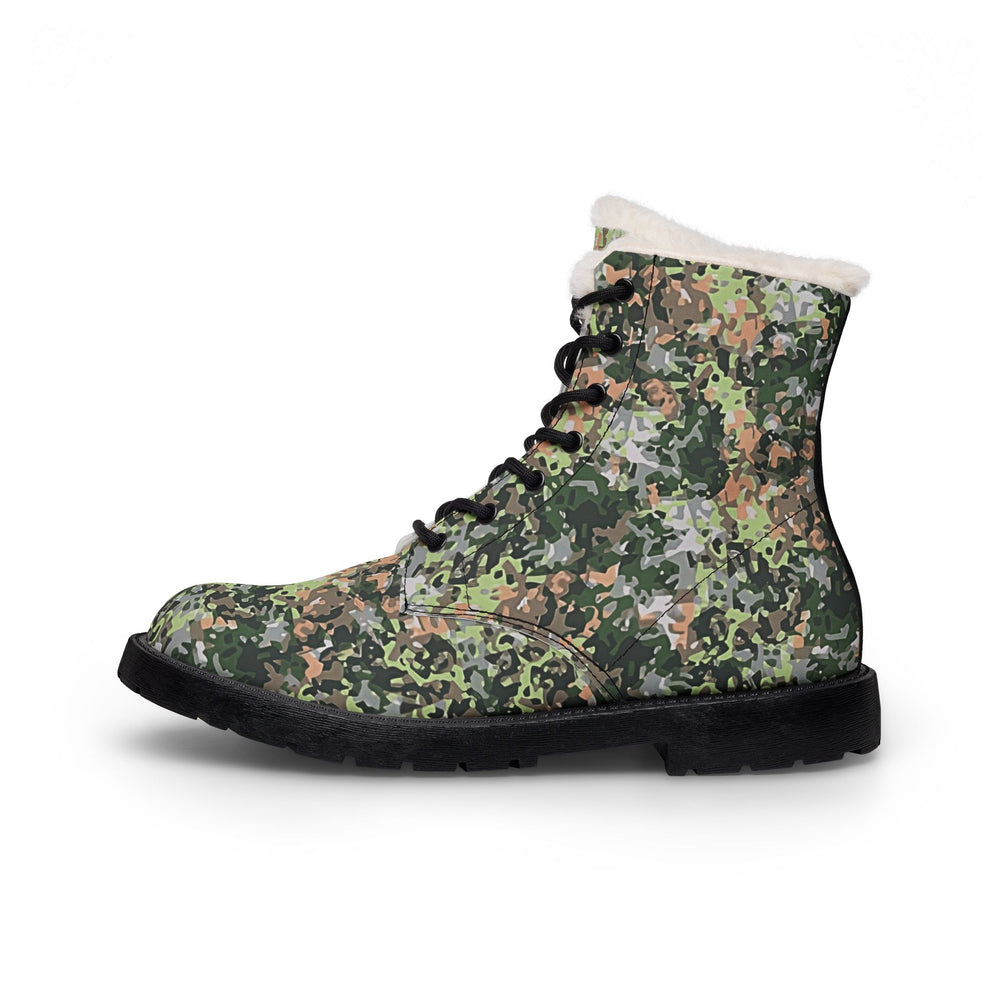 Dutch NFP Green Camo Men's Fur and Leather Boots