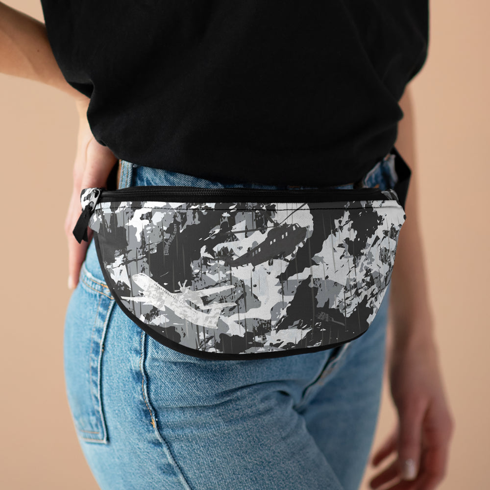 PRESS Camo Fanny Pack waist bag in PRESS Black & White Camouflage Pilot & Crew Accessory Bag