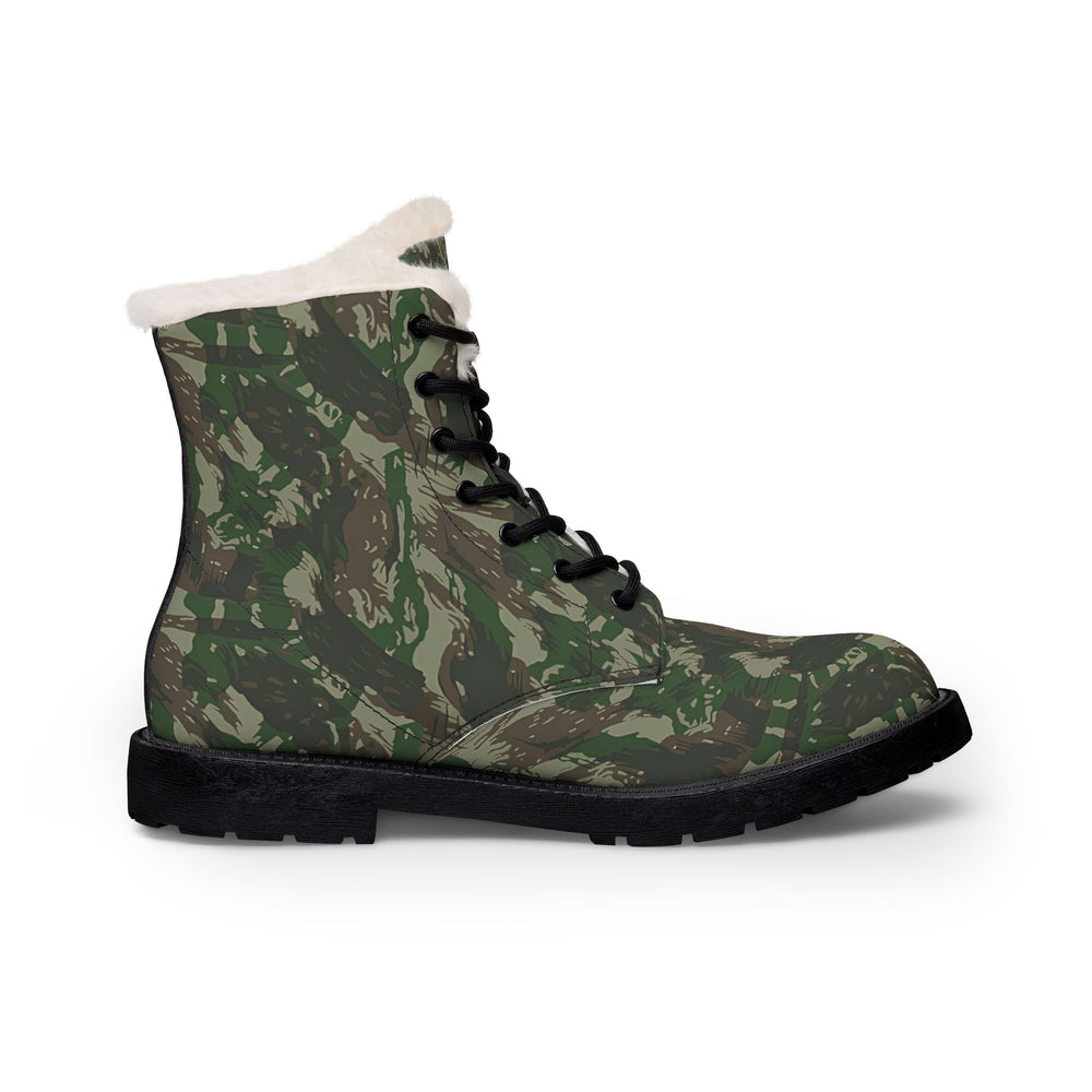 Brazilian lizard Camo Men's Fur and Leather Boots - Equippage.com