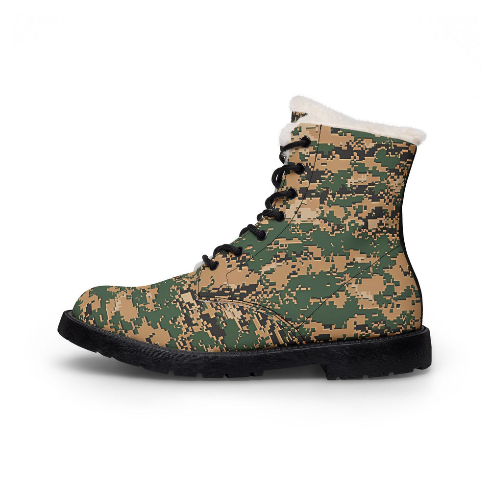 Marina Trans Jungle Camo Men's Fur and Leather Boots