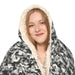 Cozy Hooded Snuggle Blanket — Black & White Camo Pattern - Equippage.com