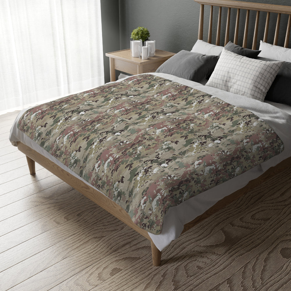 Scorpion Camouflage Velveteen Microfiber Blanket (Two-sided print) By Equippage.com