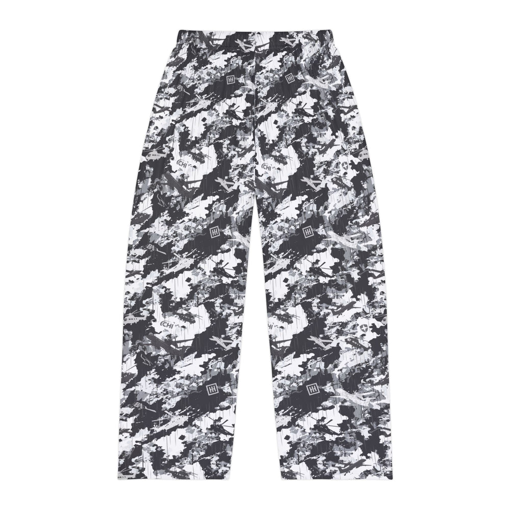 Men's Black & White Camouflage Pajama Pants — Cozy Loungewear Sleepwear - Equippage.com