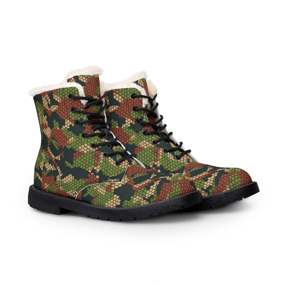 Columbian Chameleon Bicentennial Camo Men's Fur and Leather Boots