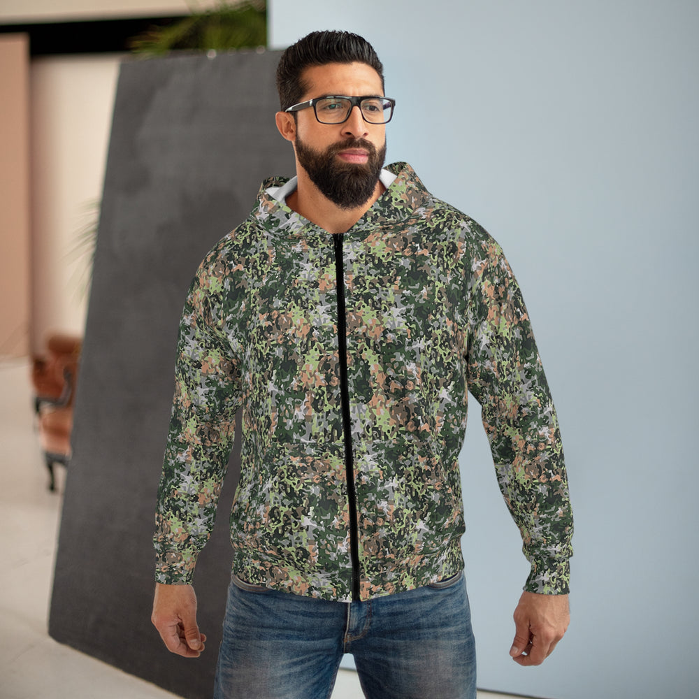Dutch NFP Green Camo Unisex Zip Hoodie