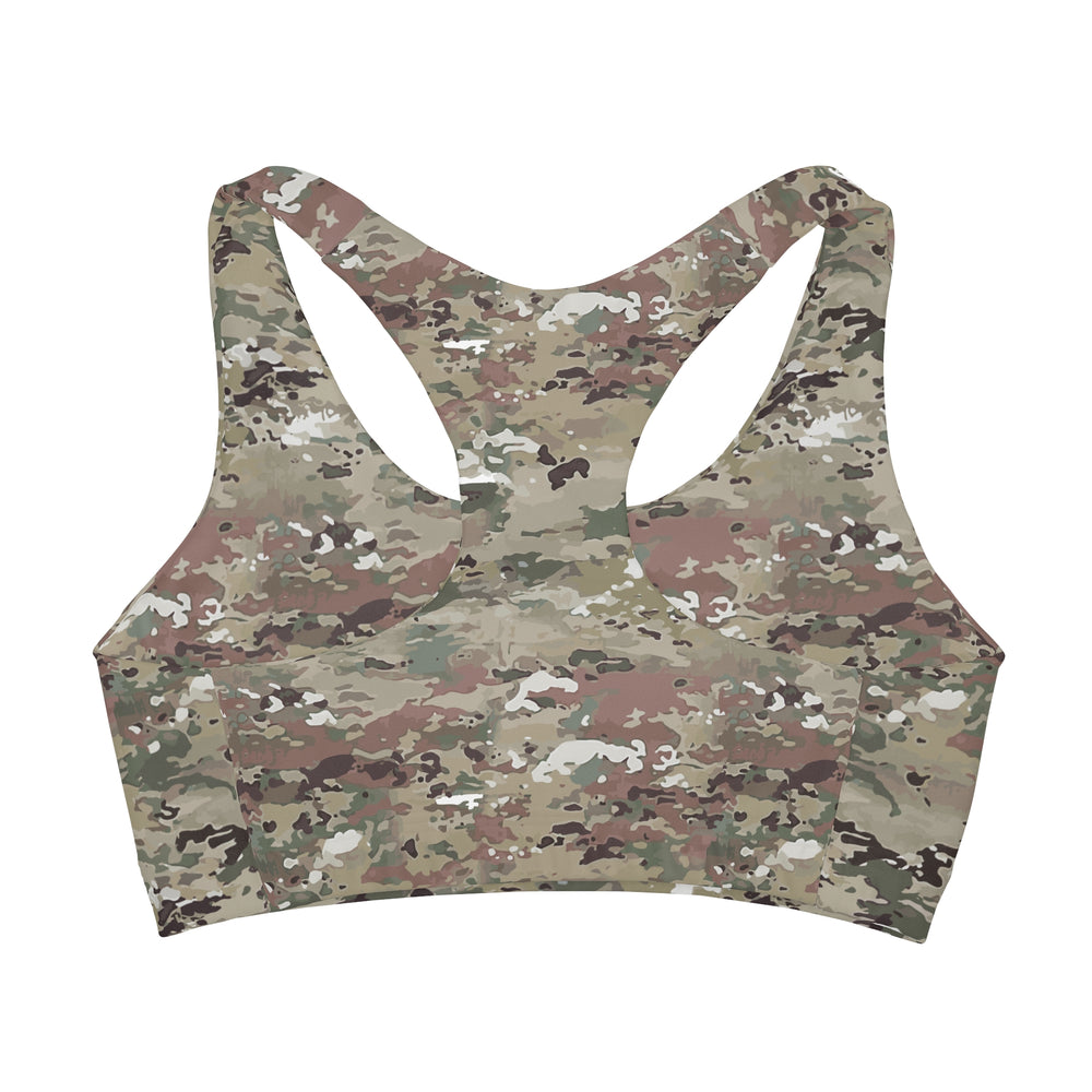 Scorpion Camouflage Girls' Double Lined Seamless Sports Bra By Equippage.com