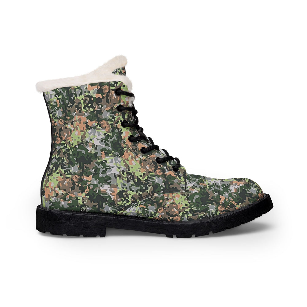 Dutch NFP Green Camo Men's Fur and Leather Boots