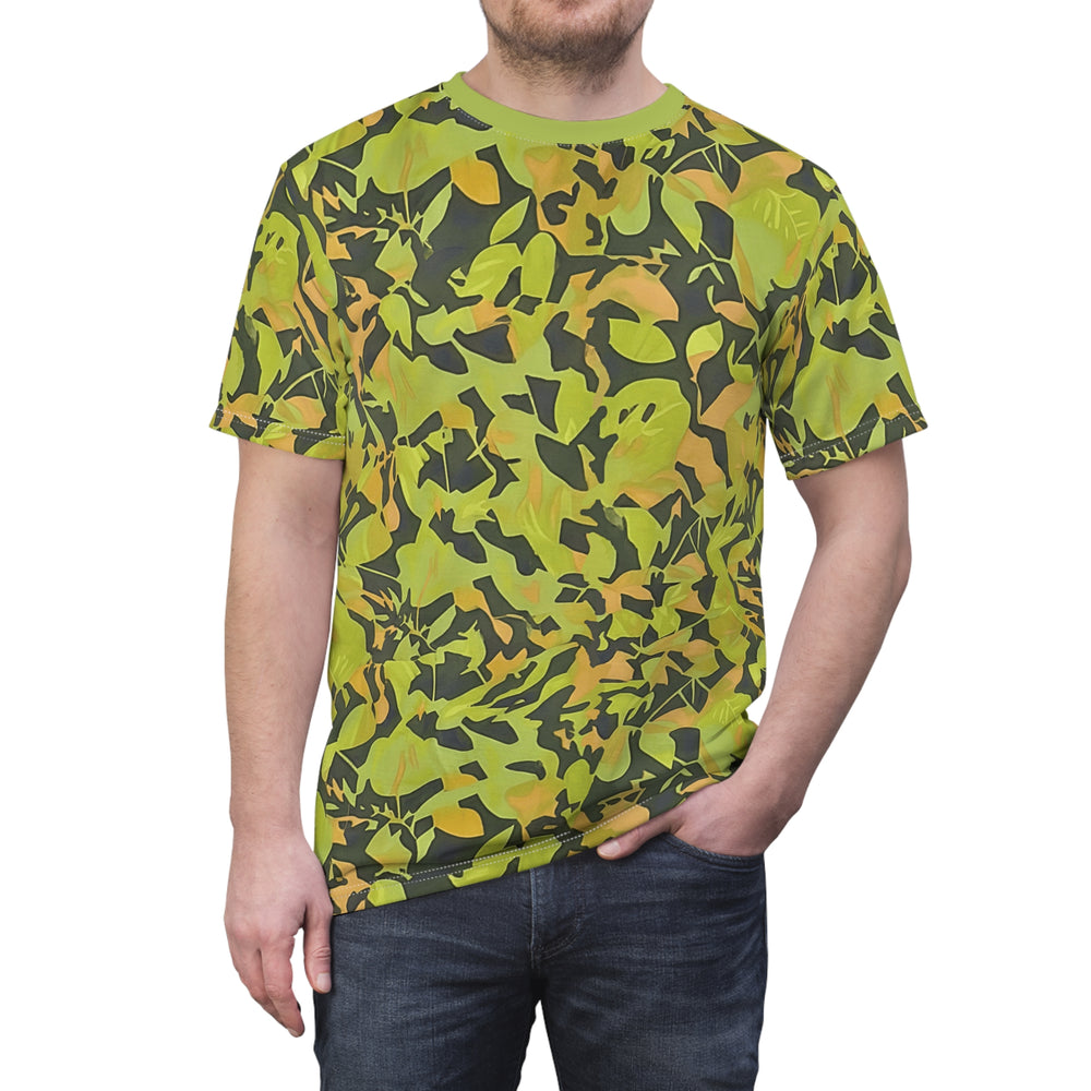 Cuban Elm Leaf Camo Unisex Cut & Sew Tee