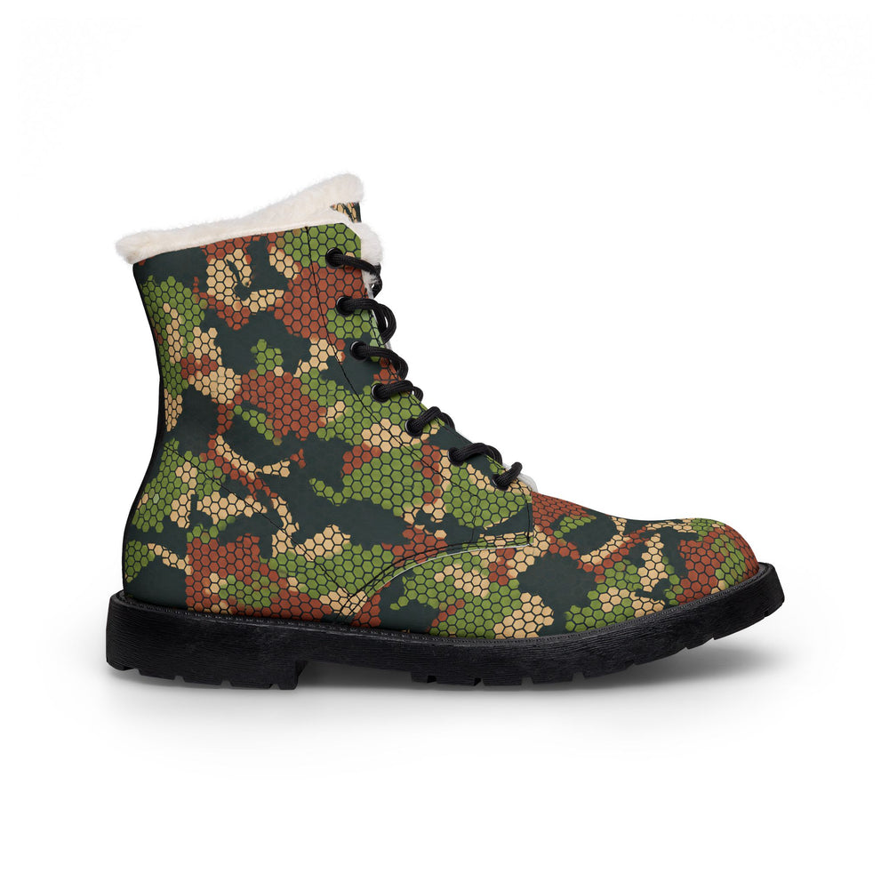Columbian Chameleon Bicentennial Camo Men's Fur and Leather Boots