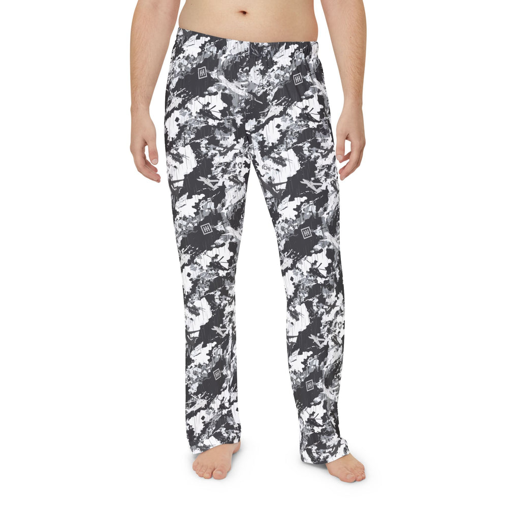 Men's Black & White Camouflage Pajama Pants — Cozy Loungewear Sleepwear - Equippage.com