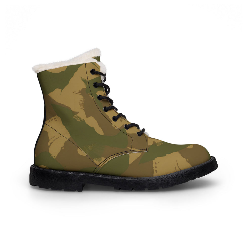 British Denison Airborne Camo Men's Fur and Leather Boots