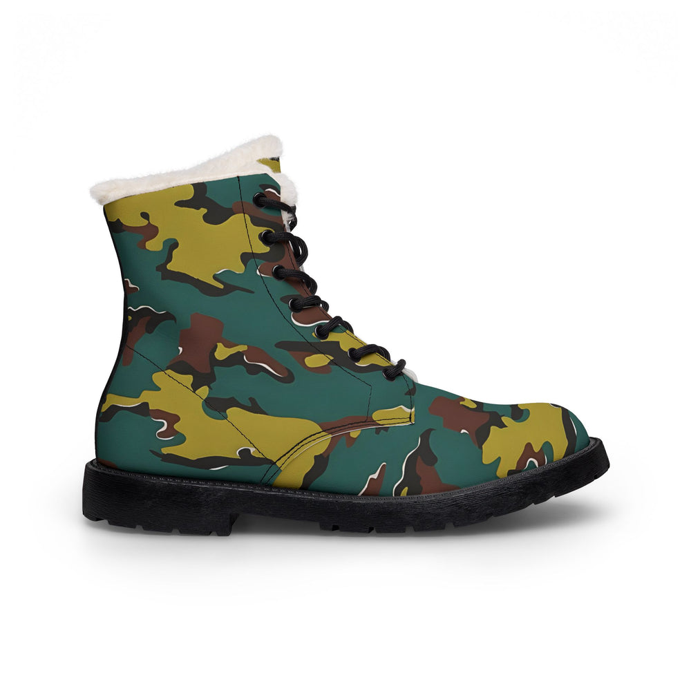 Belgian M1999 Jigsaw Camo Men's Fur and Leather Boots