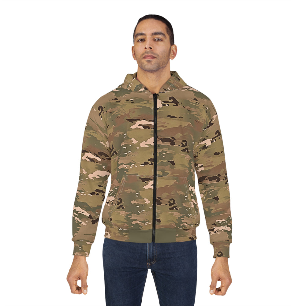 Scorpion W2 Camouflage Zip Hoodie — All-Over Camo Full-Zip Jacket