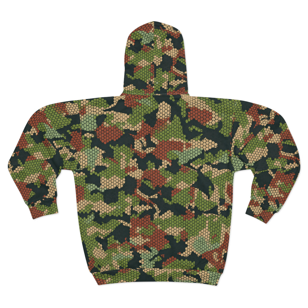 Columbian Chameleon Bicentennial Camo Unisex Zip Hoodie
