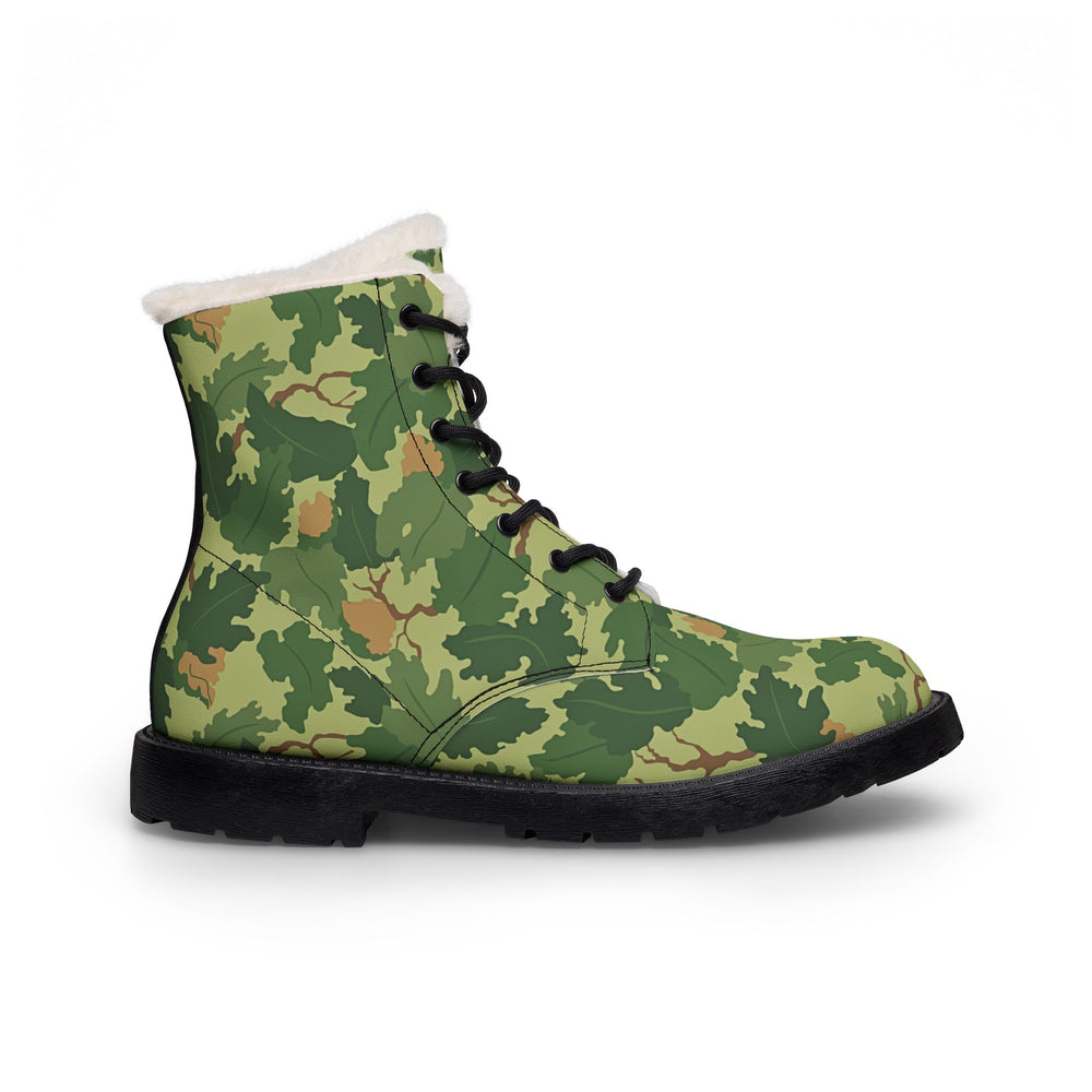 US Mitchell Wine Leaf Camo Men's Fur and Leather Boots