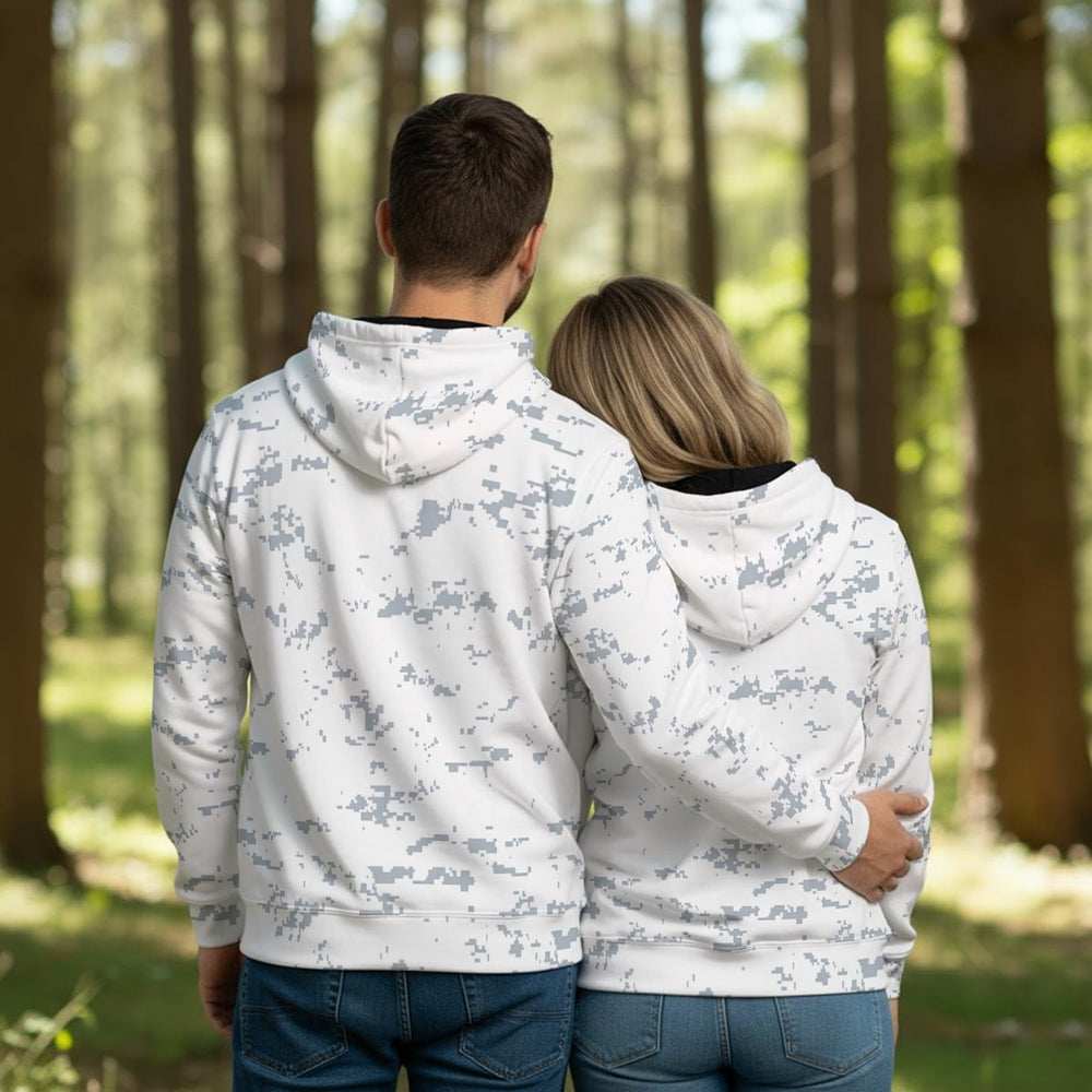 Estonian ESTDCU-M06 Snow Camo Men's Thicken Pullover Hoodie