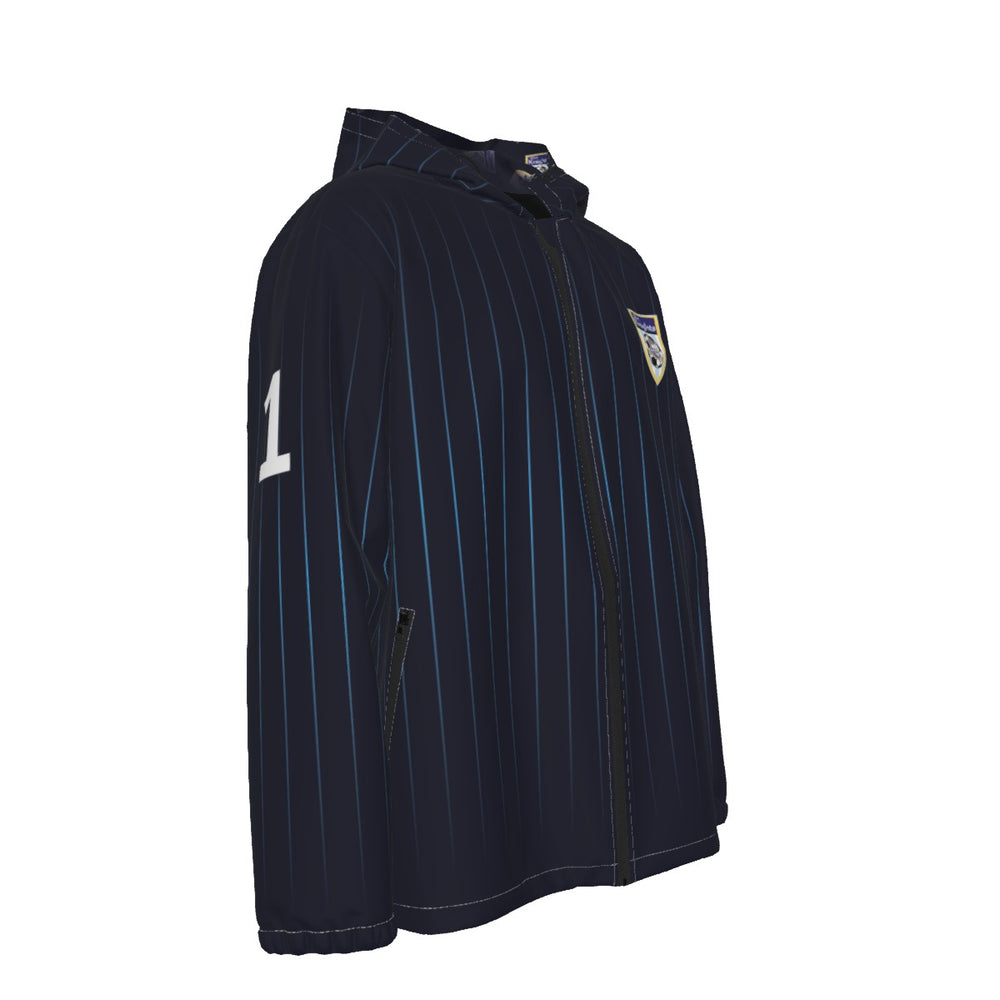 Blue Knights Soccer Club #1 Men's Hooded Zipper Windproof 1 Jacket Futbol Team Uniforms 2024