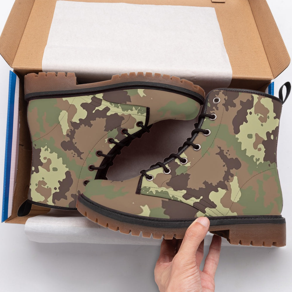 Italian Vegetato Camo Men's Martin Short Boots