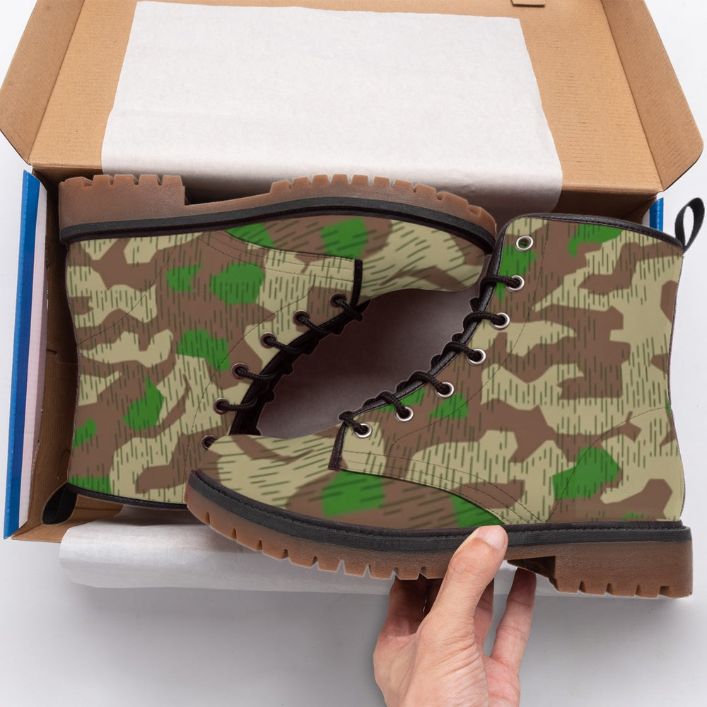 German Splittertarnmuster Camo Men's Martin Short Boots