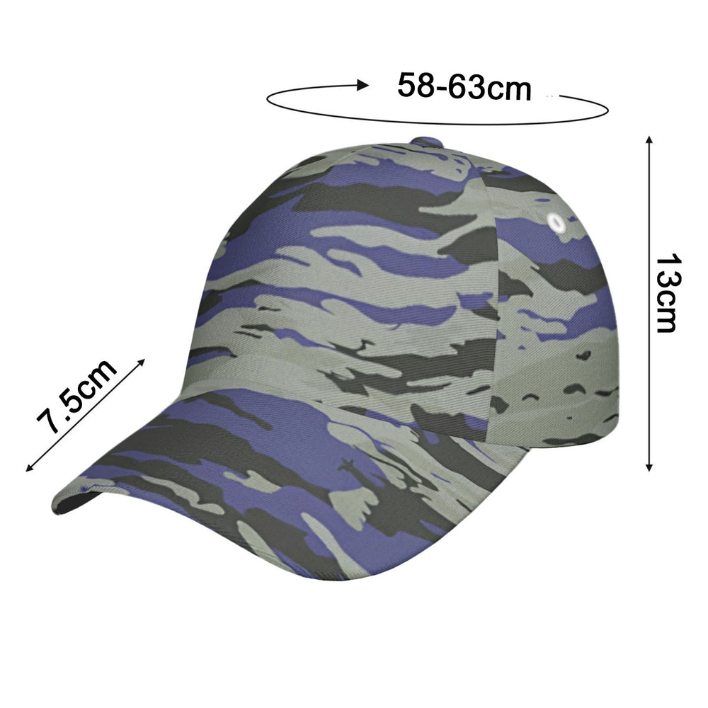 Greek Blue Lizard Camo Peaked Cap With Box