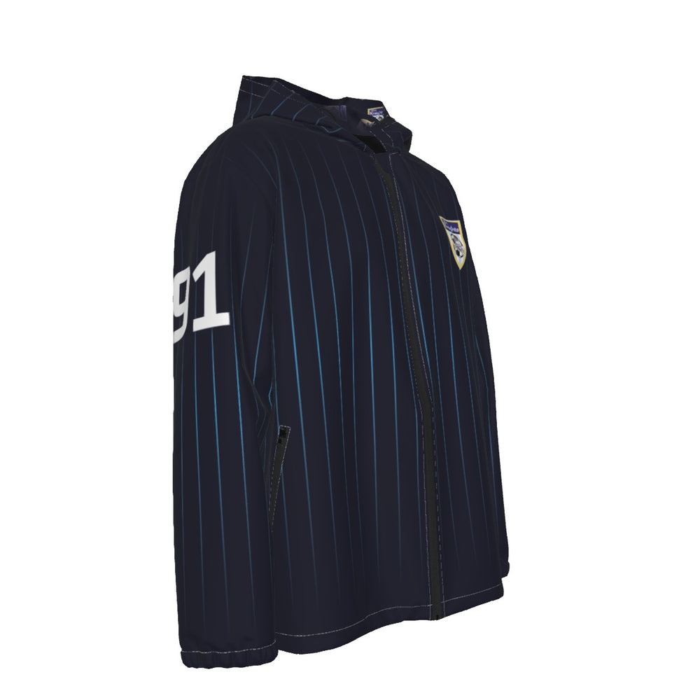 Blue Knights Soccer Club #91 Men's Hooded Zipper Windproof 91 Jacket Futbol Team Uniforms 2024