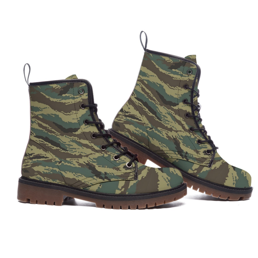 Russian Tiger Stripe Camo Men's Martin Short Boots