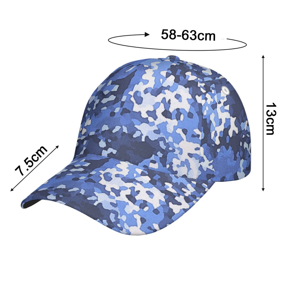 Dutch NFP Blue Camo All-Over Print Peaked Cap With Box