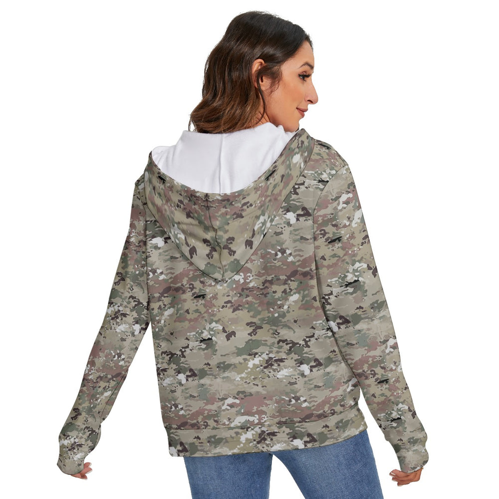 All-Over Print Women's Heavy Fleece Zip-on-the-Side Hoodie