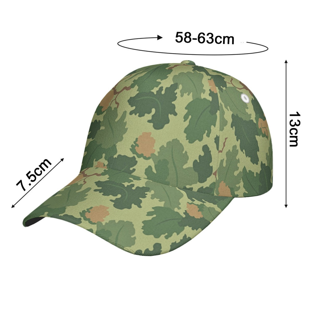 US Mitchell Wine Lead Camo All-Over Print Peaked Cap With Box