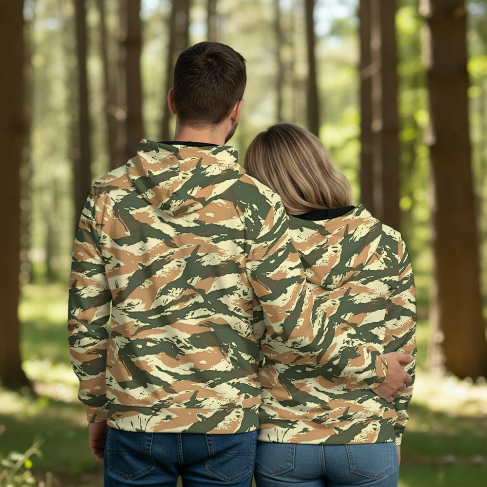 Greek M24 Lizard Camo Men's Thicken Pullover Hoodie