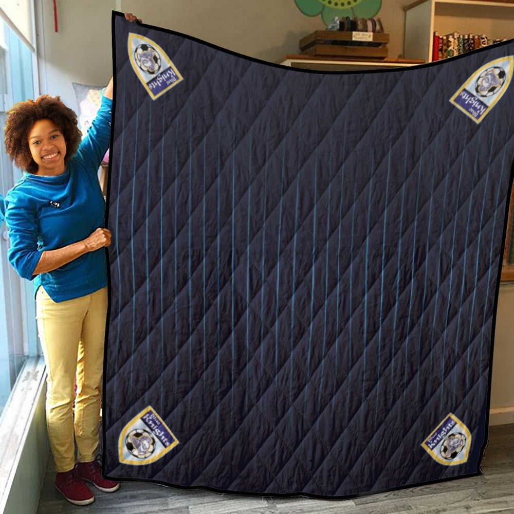 Blue Knights Soccer Club Game Blanket 2024 Quilt Futbol Team Gear