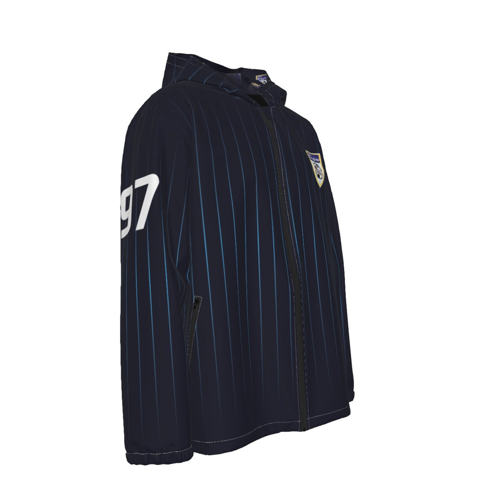 Blue Knights Soccer Club #97 Men's Hooded Zipper Windproof 97 Jacket Futbol Team Uniforms 2024