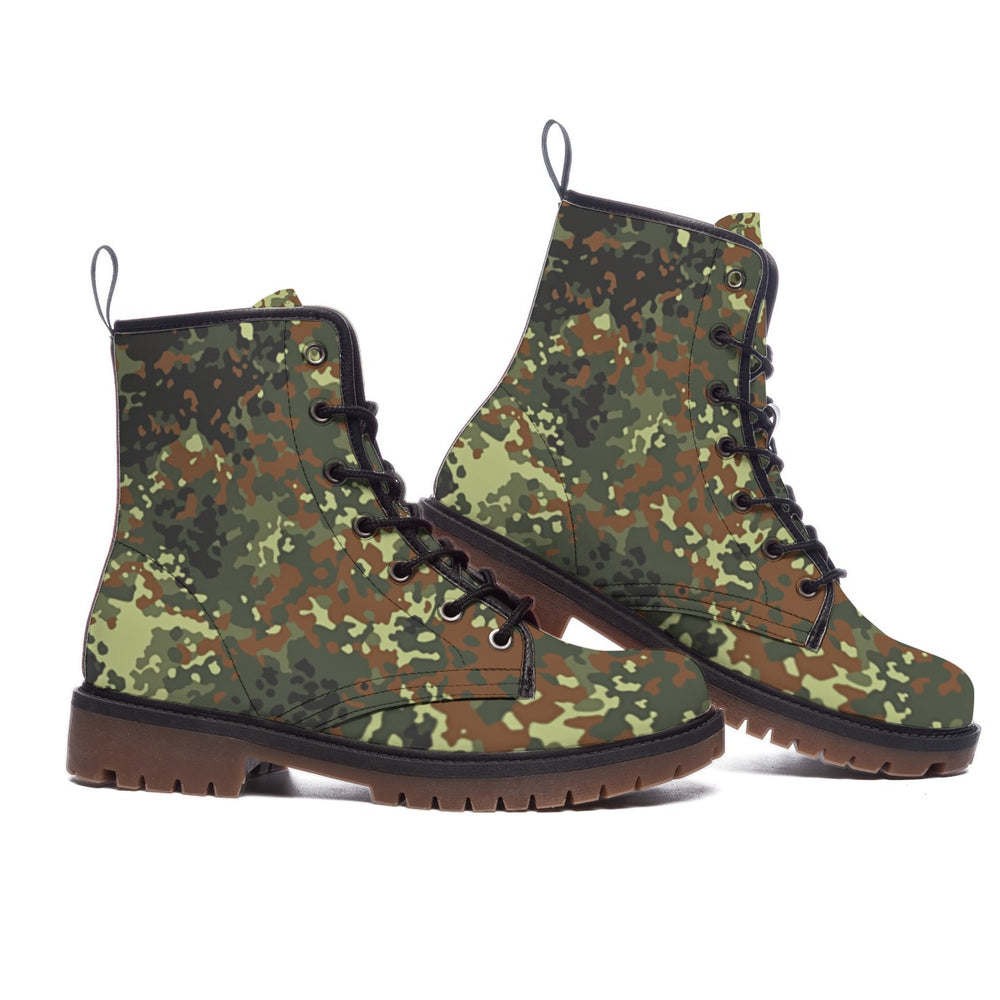 German Flecktarn Camo Men's Martin Short Boots