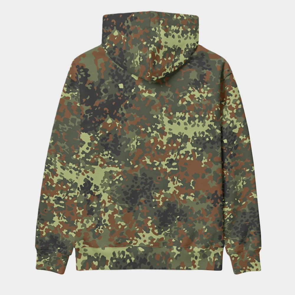 German Flecktarn Camo Men's Thicken Pullover Hoodie