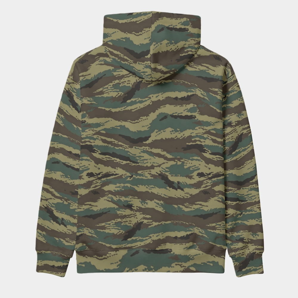 Russian Tiger Stripe Camo Men's Thicken Pullover Hoodie