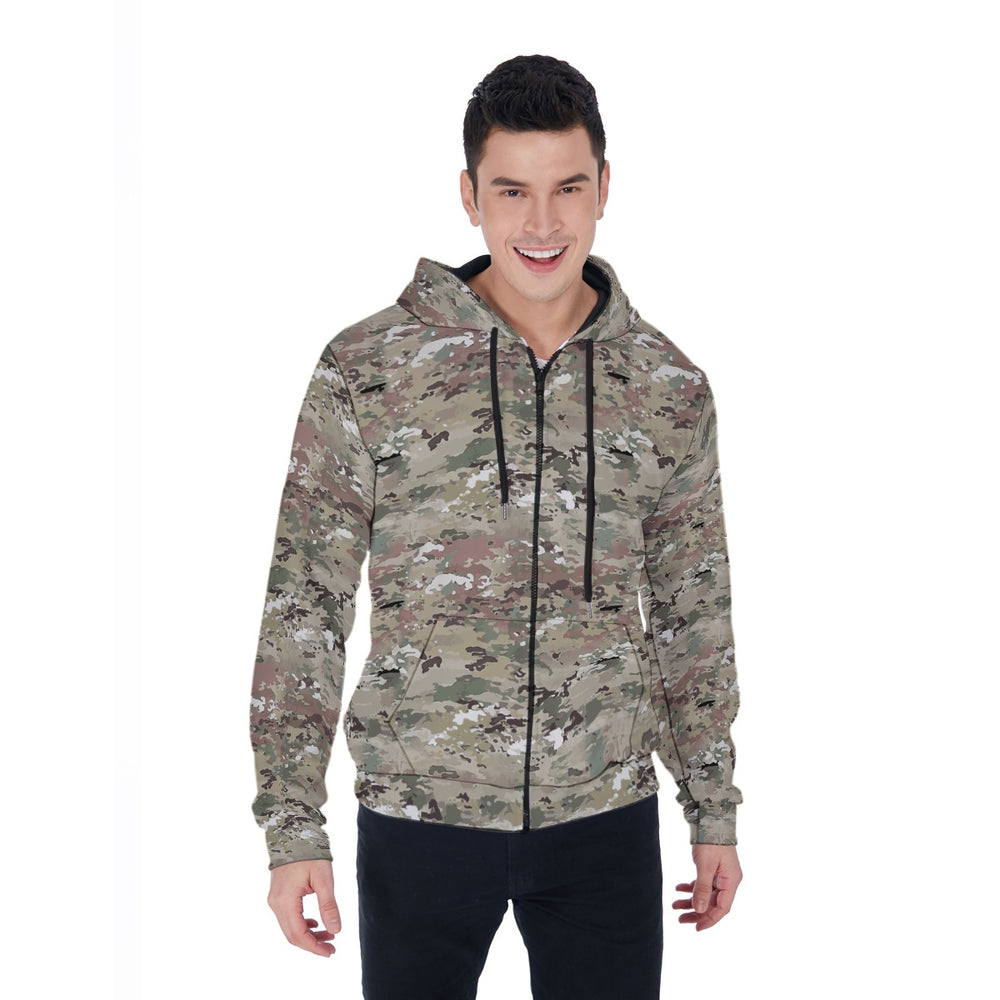 All-Over Print Men's Mirco Fleece Zip Up Hoodie