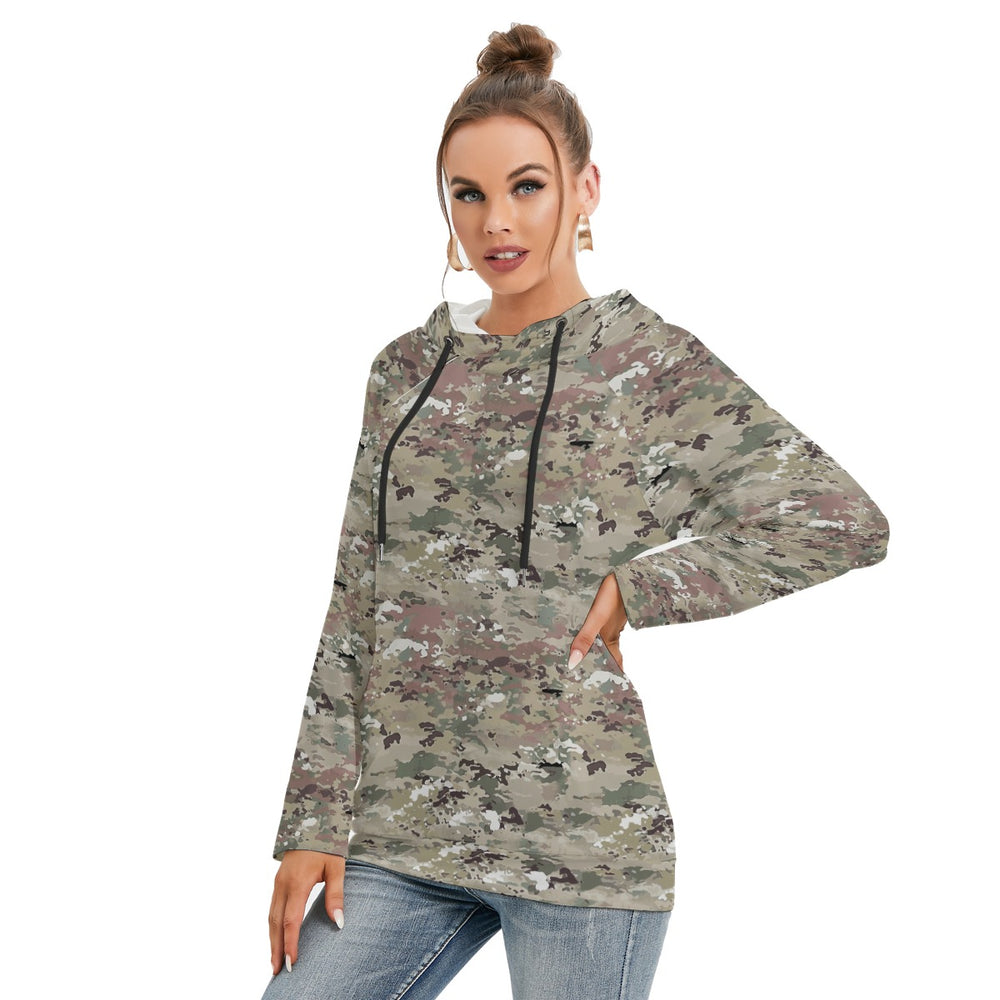 Scorpion Camouflage Women's Hoodie With Double-Sized Hood by Equippage.com