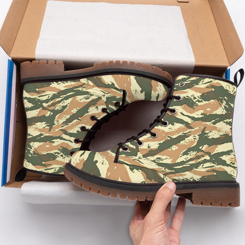 Greek M24 Lizard Camo Men's Martin Short Boots
