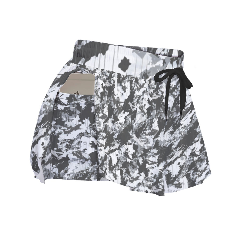 PRESS Camo Women's Sport Skorts Shorts with Pocket by Equippage.com (tennis skirt shorts) - Equippage.com
