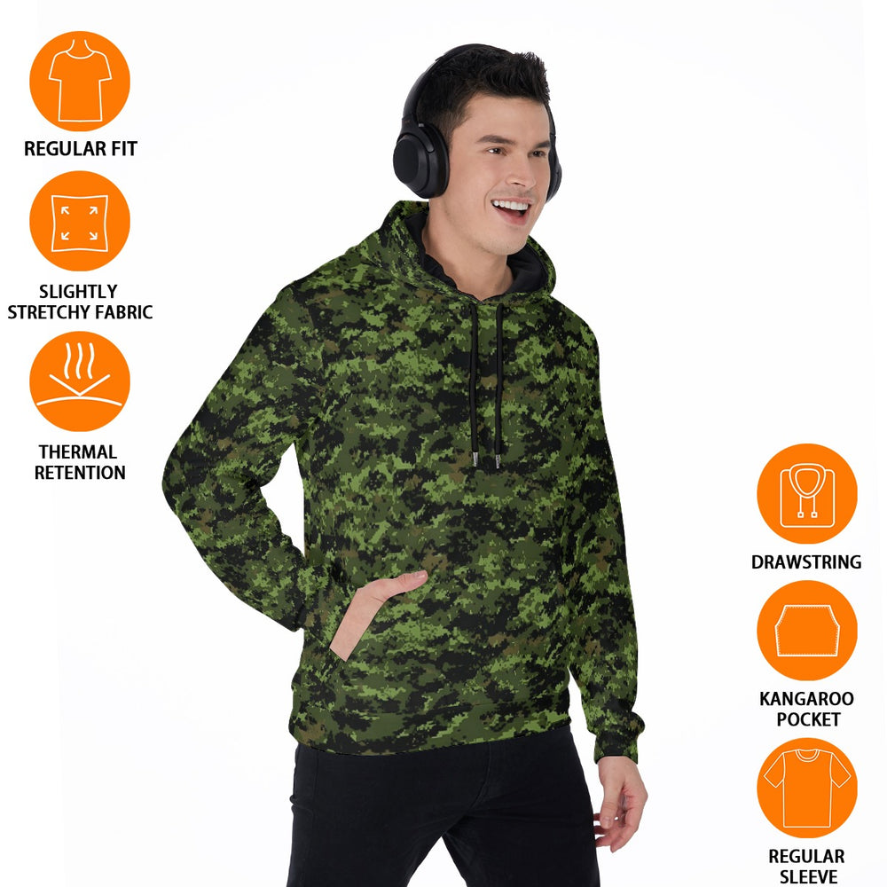 Cadpat TW All-Over Print Men's Thicken Pullover Hoodie - Equippage.com